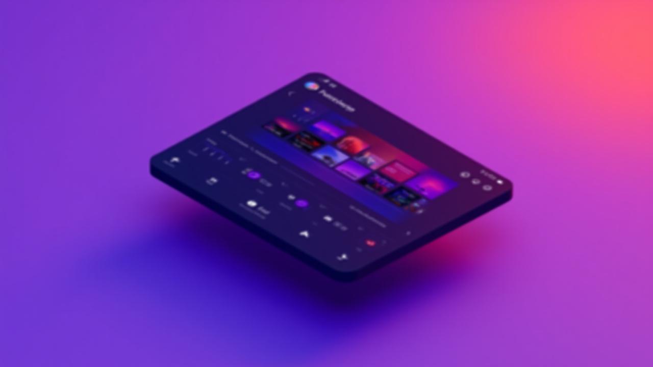 Sleek, modern user interface for a creative SaaS platform